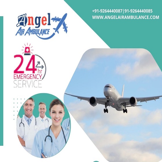 Angel Air Ambulance Service in Kolkata with Advanced Ventilator Setup