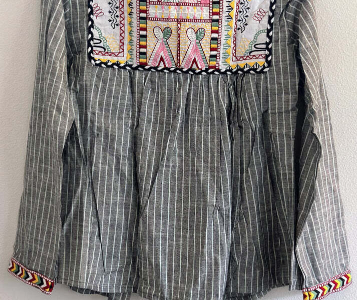 Bohemian Dress Style Cotton Coat [Gray]