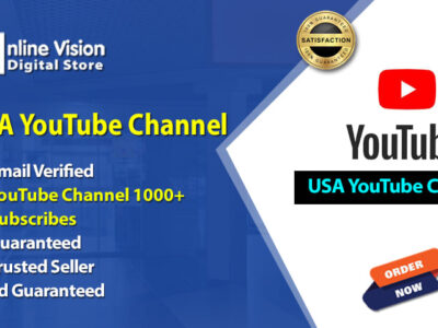 Buy USA YouTube Channel With 1K Subscribes from Online Vision Digital Store