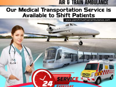 Take High-grade Panchmukhi Air and Train Ambulance Services in Ranchi for Speedy Patient Transfer