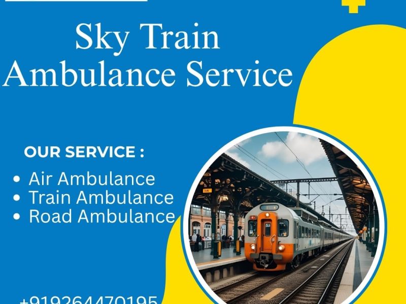 Choose Sky Train Ambulance Service in Indore to transport your critical patient