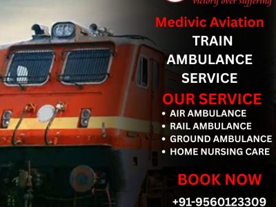 Medivic Aviation Train Ambulance for Patient Transport with Advanced ICU Facilities in Guwahati