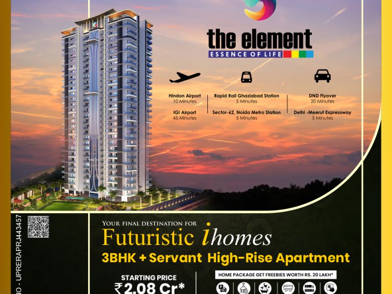 3 BHK Luxury Apartment in Siddharth Vihar - The Element