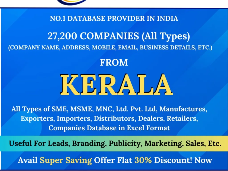 77 Data: Download the Verified List of Manufacturing Companies in Kerala