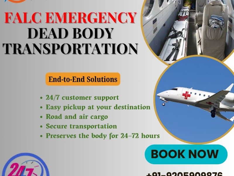 FALC Emergency Body Transfer in Ranchi by Air Cargo, Take Advantage of Our Mortuary Box Service
