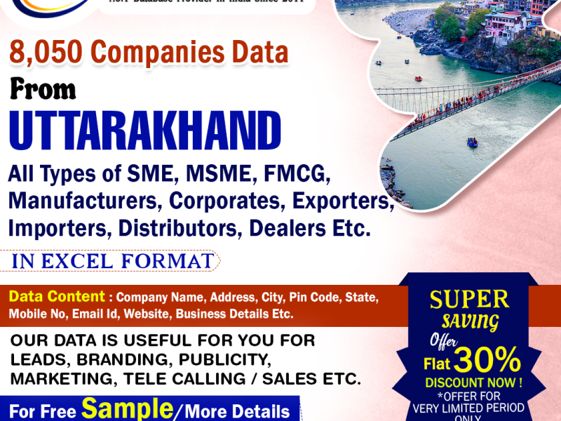 77Data: Download the Verified List Of Uttarakhand Business Database