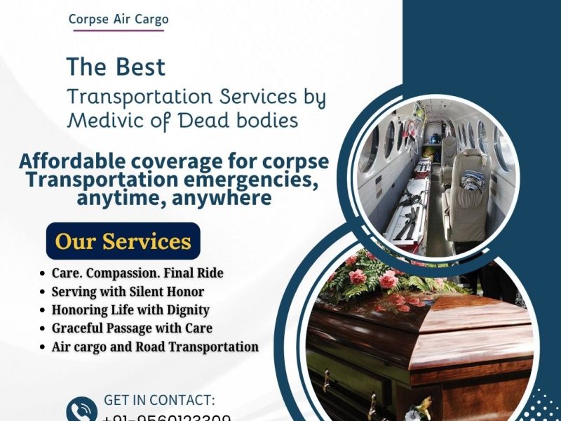 Medivic mortuary box transportation in Varanasi assists you in caring for your fragile body