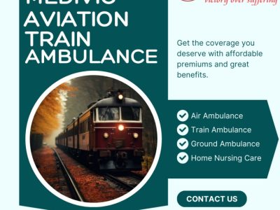 Medivic Aviation Train Ambulance Services in Dibrugarh provides special facility