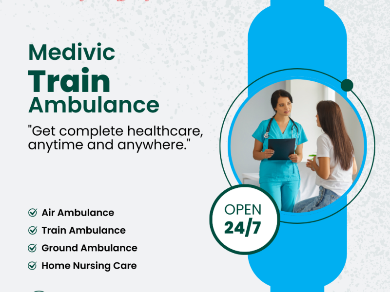 Medivic Aviation Train Ambulance Service in Bhopal providing timely service to our patients