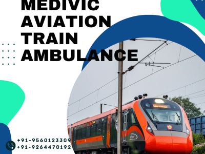 Medivic Aviation Train Ambulance Services in Guwahati provides budget-friendly price rates