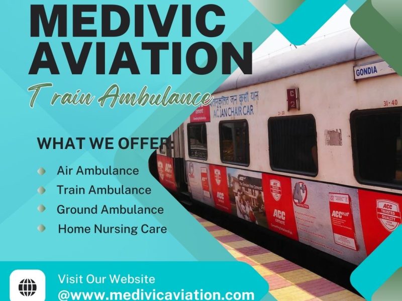 Medivic Aviation Train Ambulance Service in Varanasi provides amazing facilities