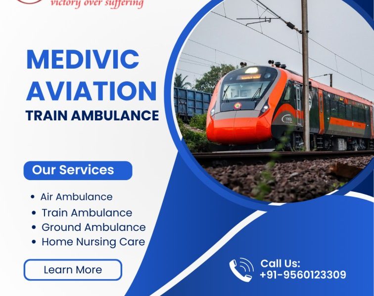 Medivic Aviation Train Ambulance Service in Ranchi provides an AC train seat to our patients