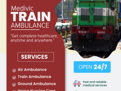 Medivic Aviation Train Ambulance Service in Bhopal is providing well-timed benefits to our patients