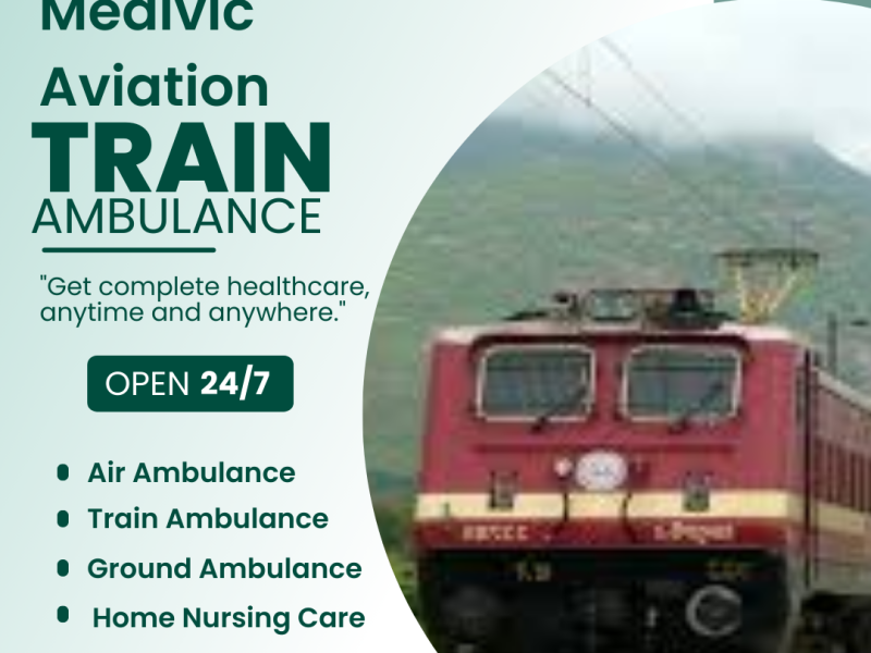 Medivic Aviation Train Ambulance Service in Varanasi is supplying quick service