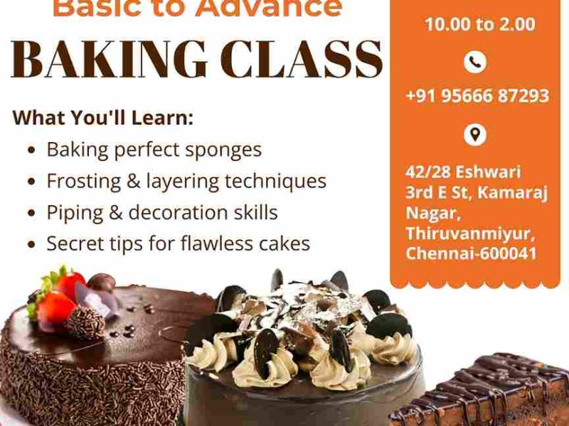 Are you looking for Best baking academy in  Thiruvanmiyur?