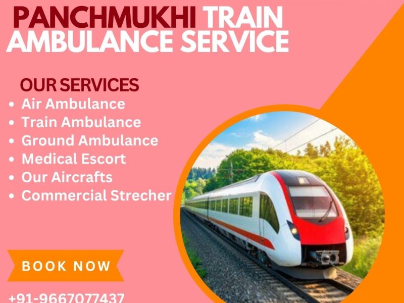 Panchmukhi Train Ambulance Service Varanasi Offer a Complete ICU Setup, Ventilator, Defibrillator