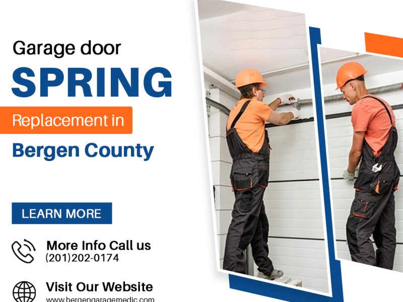 Garage door spring replacement in Bergen County