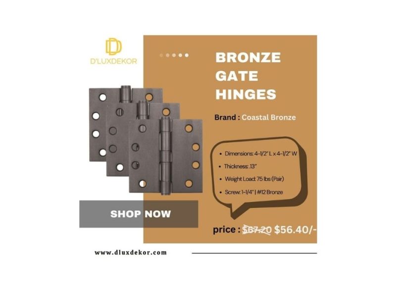Heavy-Duty Oil Rubbed Bronze Door Hinges for Wooden Doors | Durable & Stylish