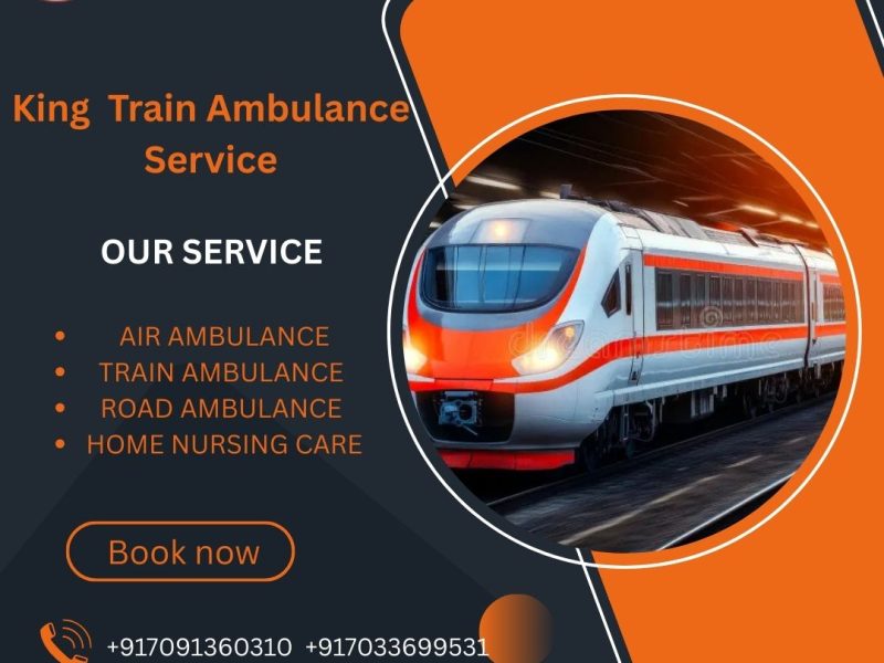 King Train Ambulance in Dibrugarh transports patients to their destination at the fastest speed.