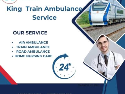 King Train Ambulance provides a comfortable and hassle-freeyour patient in Varanasi.