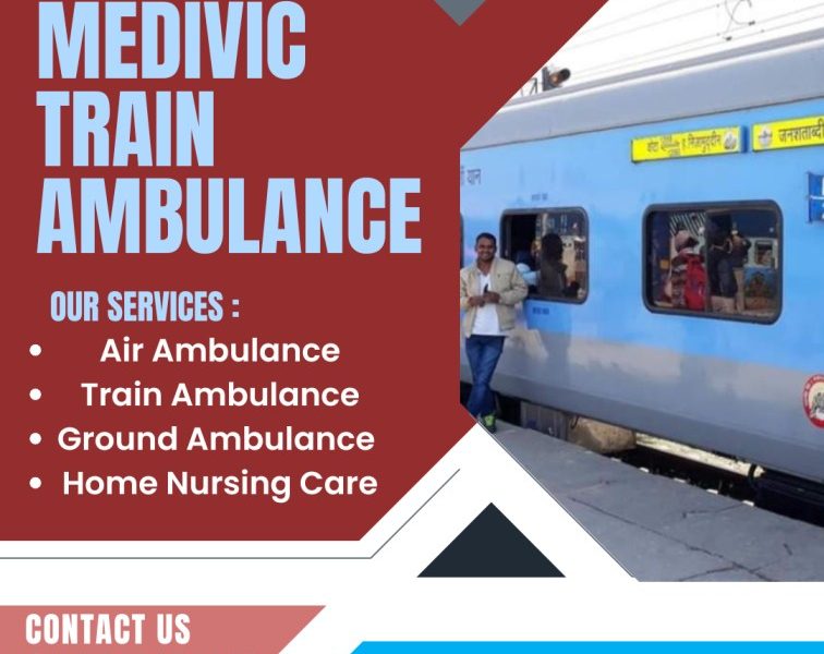 Medivic Aviation Train Ambulance Services in Mumbai provides all the rudimentary facilities in the train