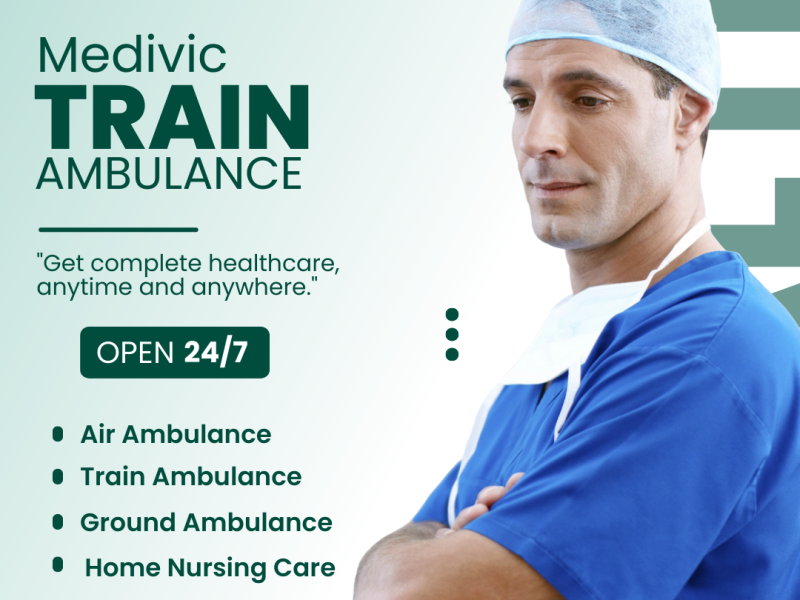Medivic Aviation Train Ambulance Service in Jamshedpur giving instant service