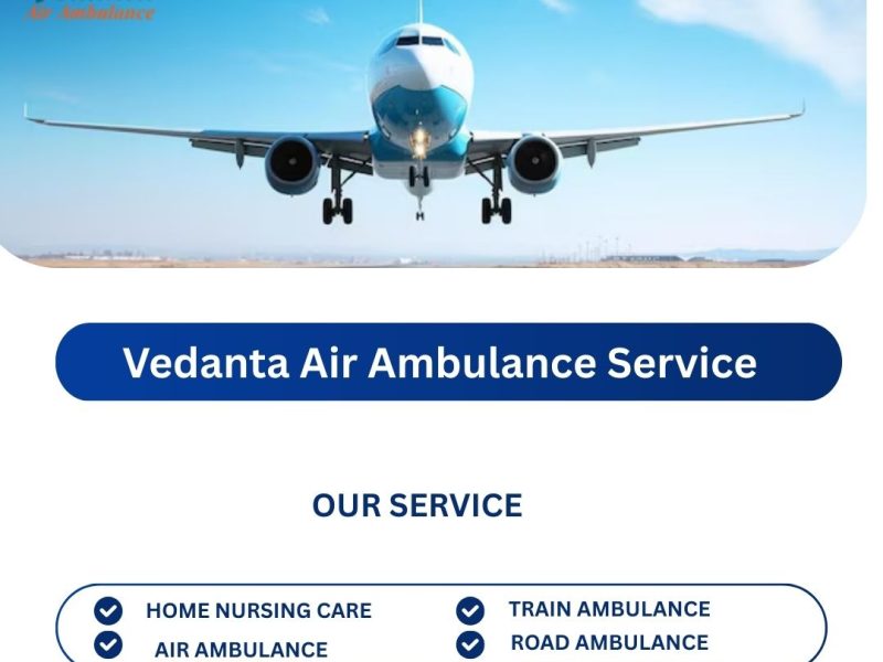 Vedanta Air Ambulance in Raipur provides a life saving transport facility to patients.