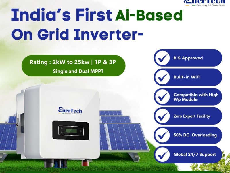 AI-Based Hybrid Solar Inverter – Smart Power for Smart India | EnerTech UPS Pvt Ltd