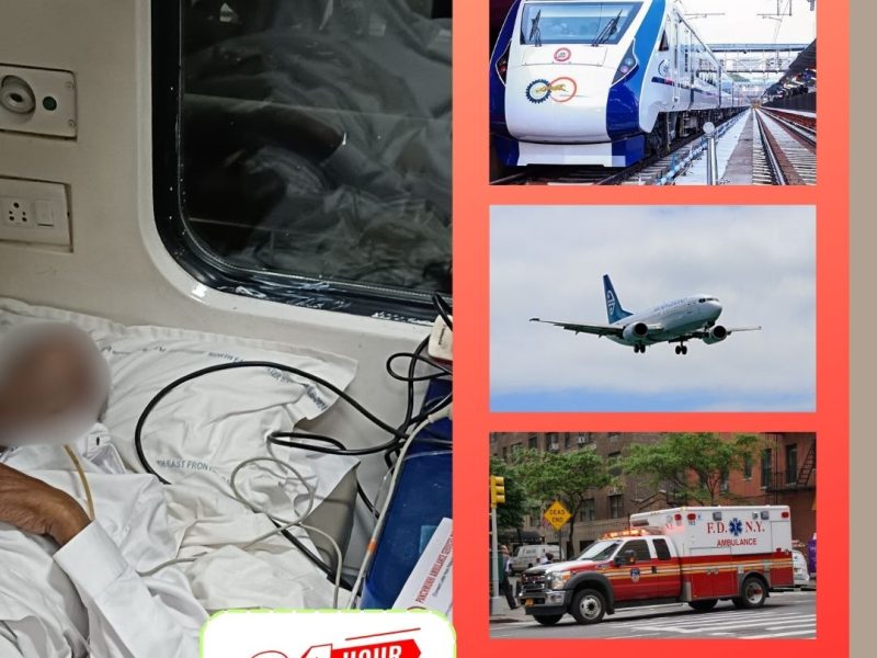 Get a FALC Emergency Train Ambulance in Ranchi with all comfy during shifting