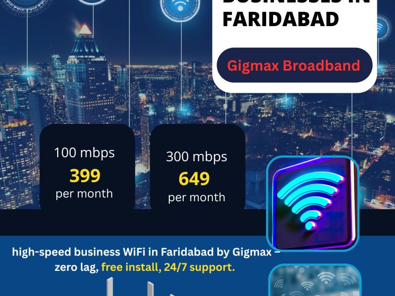 High Speed Internet for Businesses in Faridabad –Choose Gigmax WiFi