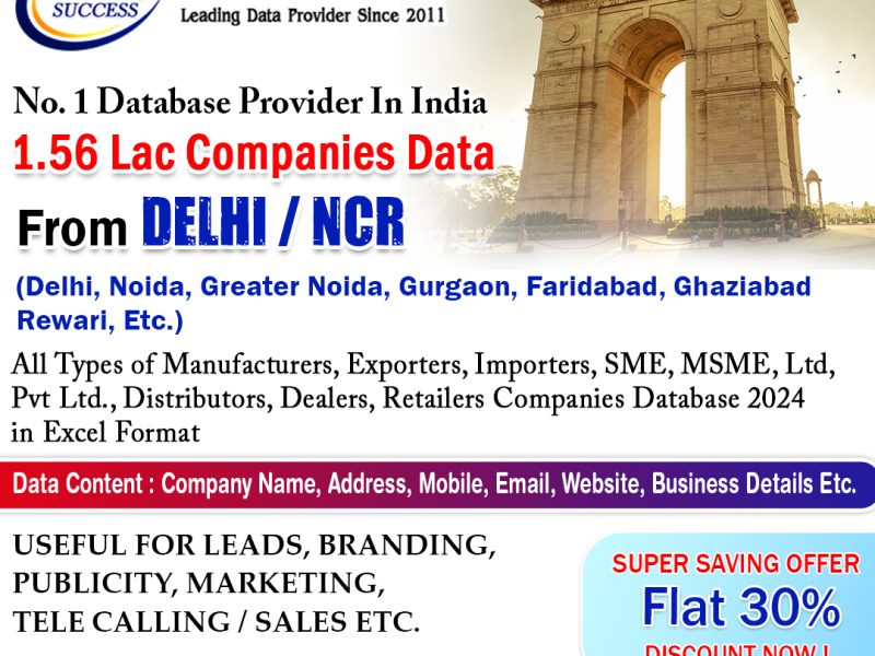 (89,400) List of MSME Companies in Delhi / NCR (Excel Format)