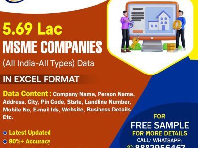 3.74 Lakh All India MSME Companies Data—In Excel Format