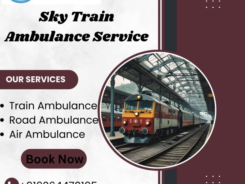 Get Sky Train Ambulance Service with Doctor Assistance Team in Bhopal
