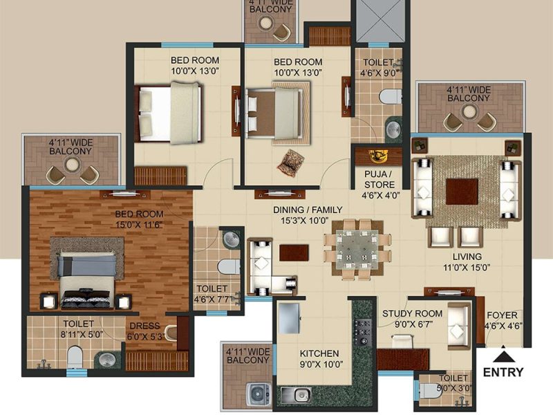 2/3 BHK Apartment in Siddharth Vihar by Prateek Grand City Phase 1