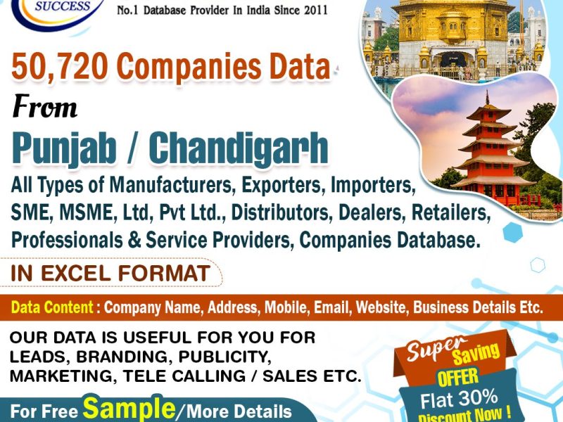 Punjab / Chandigarh / Mohali 13,760 MSME Companies List