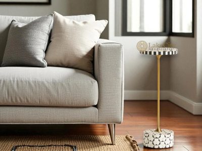 Elegant Bone Inlay Side Tables