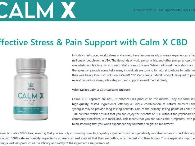 CalmX CBD "Official Website": Best Results, Benefits, Work?