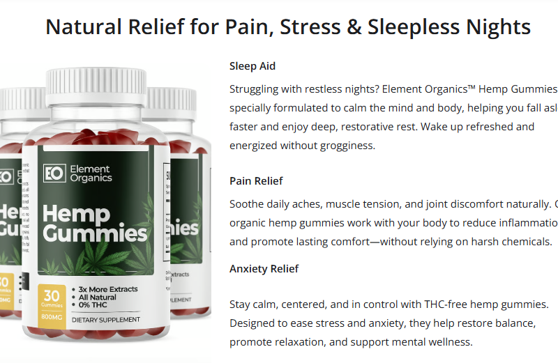 {Order Now} Element Organics Hemp Gummies Reviews 2025!! (News)