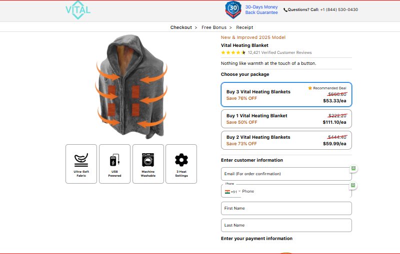 Vital Heating Blanket Canada
