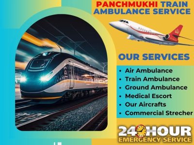 For all your needs, the Panchmukhi Train Ambulance from Hyderabad is available 24X7