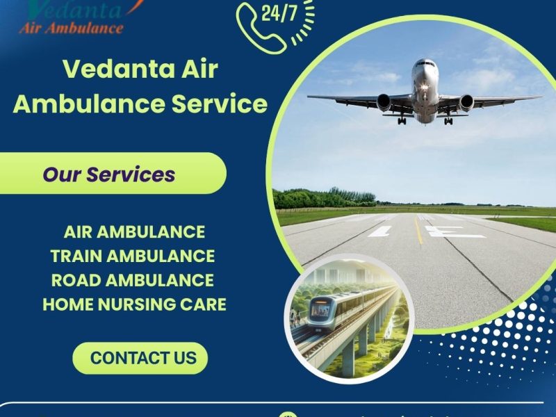 Vedanta Air Ambulance in Goa provides a safe transfer facility to the patients at a fast speed.