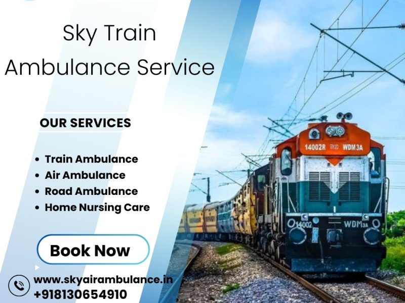 Sky Train Ambulance in Chennai provides life-saving medical care during your trip