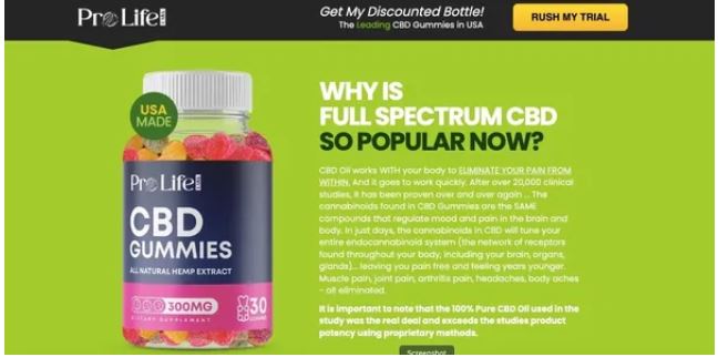 ProLife CBD Gummies: A Safe and Effective Solution For Pain Relief