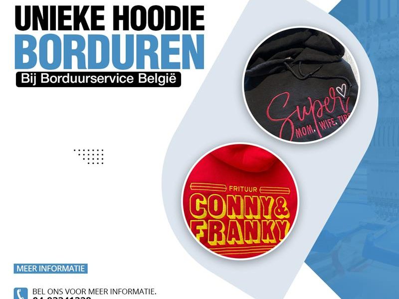 Unieke Hoodie Borduren bij Borduurservice België