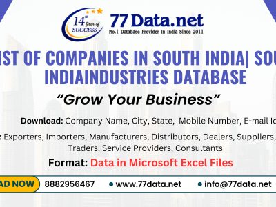 77Data: Download the Verified List of MSME Companies in South India