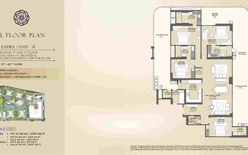 Gaur NYC Residences wave city, Ghaziabad - 4 BHK Luxury Apartment