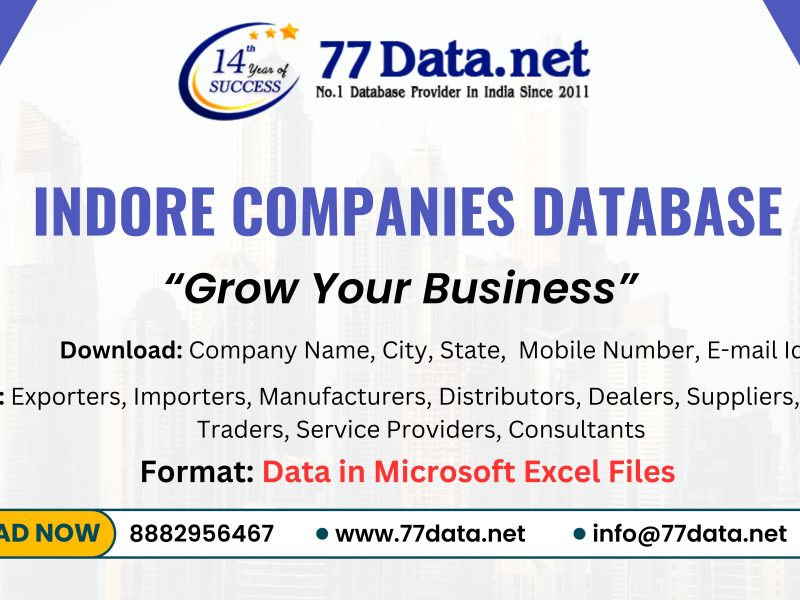 77Data: Download the Verified list of companies in Indore