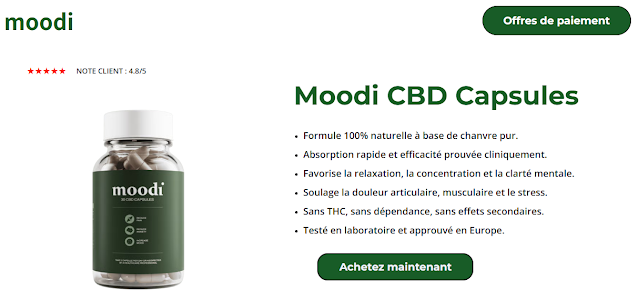 Formule de Moodi CBD (site officiel)