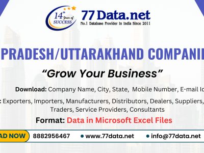 77Data: Download the Verified List of Companies in Uttar Pradesh/Uttarakhand
