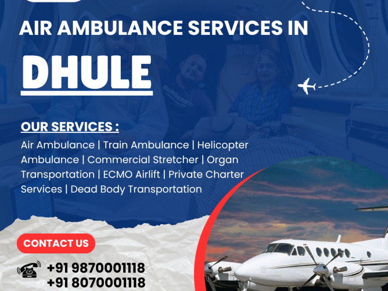 Air Ambulance Services in Dhule | 24×7 Emergency Medical Transport